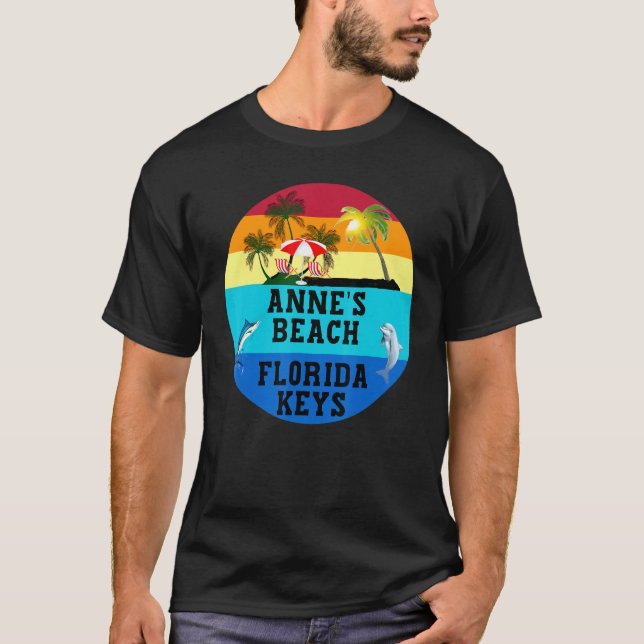 Camiseta Florida Keys Annes Beach Chairs Palm Trees S (Anverso)