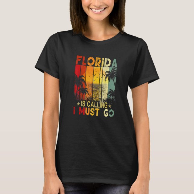 Camiseta Florida Llama Que Debo Ir Florida Es Mi P Feliz (Anverso)