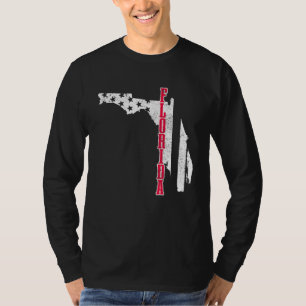 Camiseta Florida Mapa De Bandera Americana Orgullo Patrióti