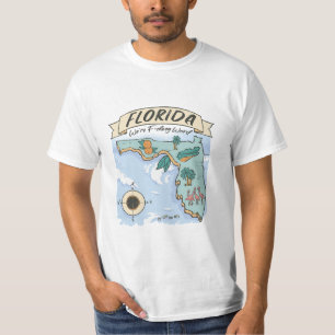 CAMISETA FLORIDA NOS ESTAMOS MALDICANDO MAPA DE ESTADOS UNI