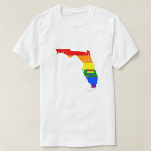 Camiseta Florida Orgullo Gay Bandera Arcoiris Diseño GLBTQ