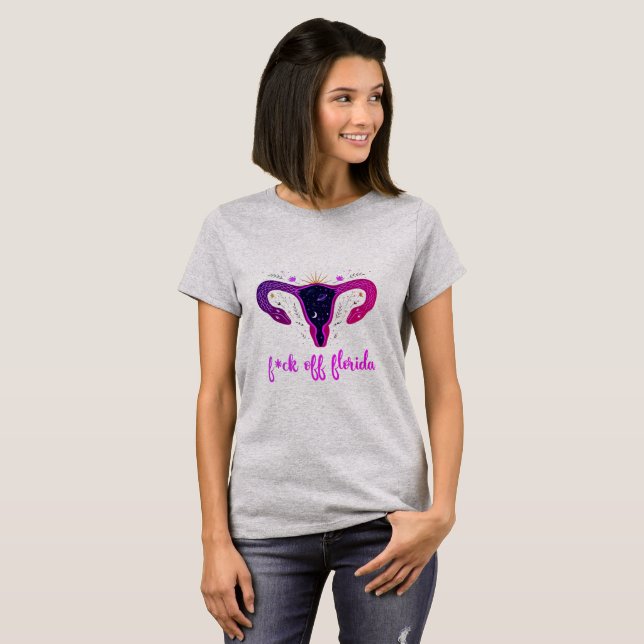 Camiseta Florida: Prohibición del aborto a la protesta cele (Anverso completo)