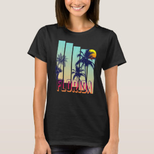 Camiseta Florida Retro Estilo Vintage Palm Tree Premium