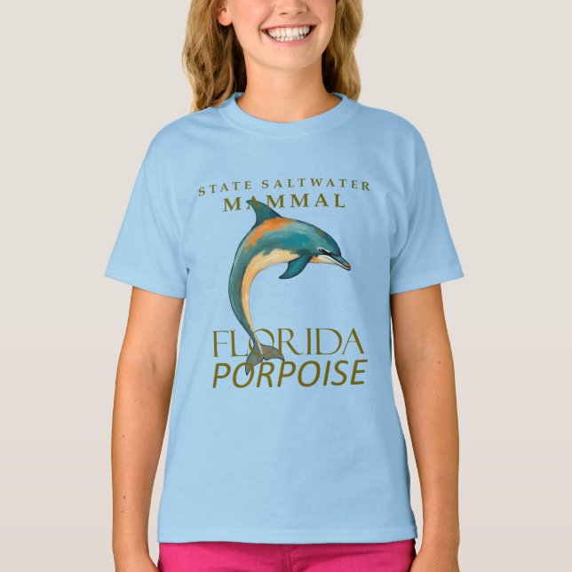 Camiseta Florida Saltwater Mammal Porpoise Design (Anverso)