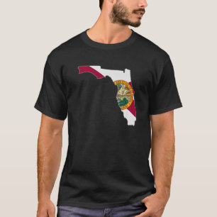 Camiseta FLORIDA STATE MAP FLORIDA FL Bandera Raíces Hombre