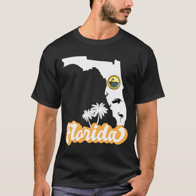 Camiseta Florida Stateoutline with FL seal (Anverso)