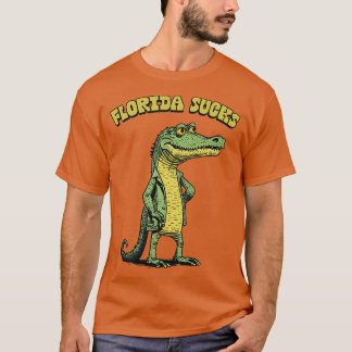 Camiseta Florida Sucks Retro Alligator Design