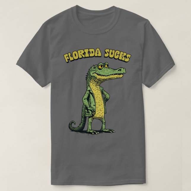 Camiseta Florida Sucks Retro Alligator Design (Diseño del anverso)