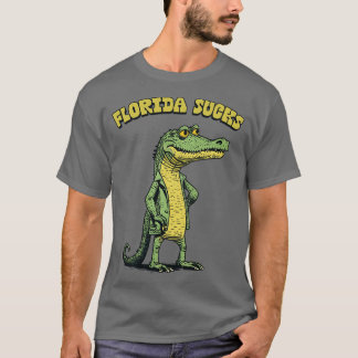 Camiseta Florida Sucks Retro Alligator Design