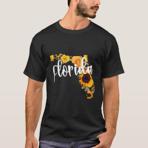 Camiseta Florida Sunflower Leopardo Print Wildflower State 