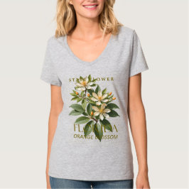 Camiseta Florida Territory Flower Orange Blossom Design