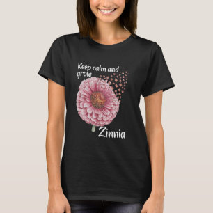 Camiseta Florisco Mantener Tranquilo Jardinero Floral Zinni