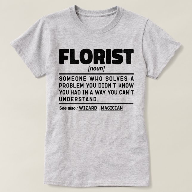 Camiseta Florismo Noun Definition Cute Floral Guay Floristr (Diseño del anverso)