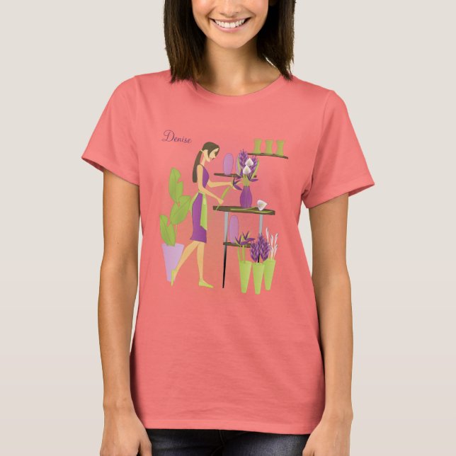 Camiseta Florist-Purple (Anverso)