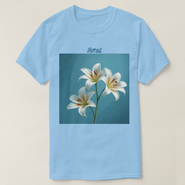 Camiseta Florist White Lilies T-Shirt (Diseño del anverso)
