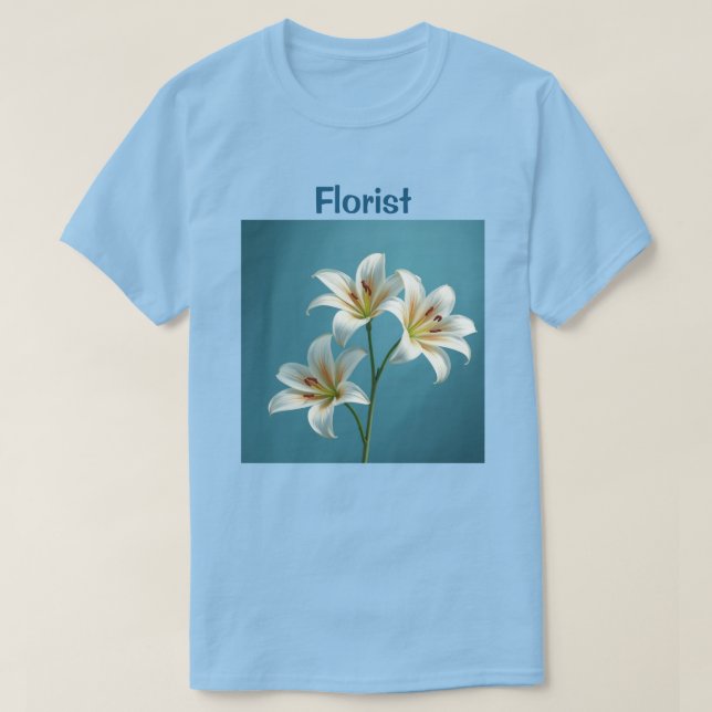 Camiseta Florist White Lilies T-Shirt (Diseño del anverso)