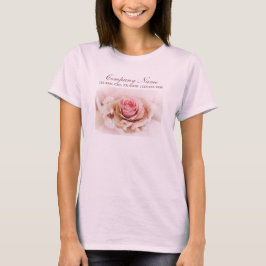 Camiseta florista boda de flores rosadas elegantes