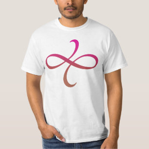 Camiseta Floritura Poética en Rosa y Rojo