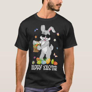 Camiseta Flosante Bunny Easter Egg Basket Easter Day Niños 