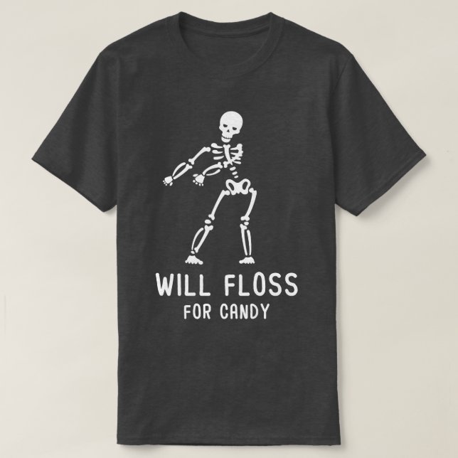 Camiseta Floss Dance Skeleton    BoyFloss para Candy Hallow (Diseño del anverso)