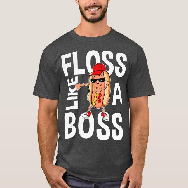 Camiseta Floss Like A Bosc Hotdog Floss Dance Tshirt (Anverso)