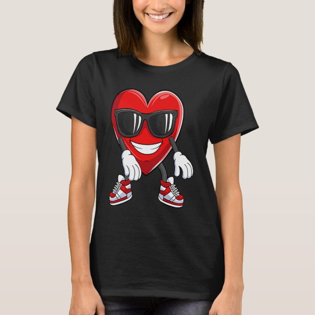 Camiseta Floss Like a Boss Hearts Día de San Valentín Chica (Anverso)