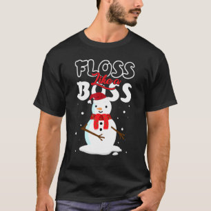 Camiseta Floss Like a Boss Snowman Flossing Navidades 5