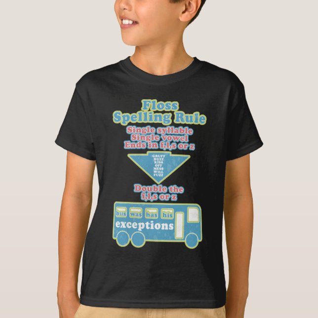 Camiseta Floss Rule Phonics Learning English Language (Anverso)