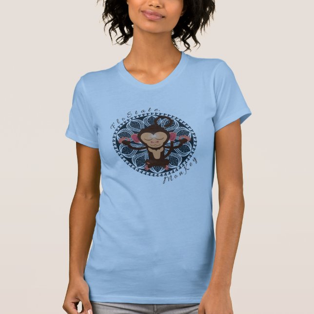 Camiseta FloState meditando el té de yoga de las mujeres de (Anverso)