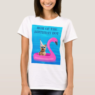 Camiseta flotador de perro del niño cumpleañero
