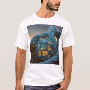Camiseta Flotador de pesca de vidrio, Atardecer, Alaska