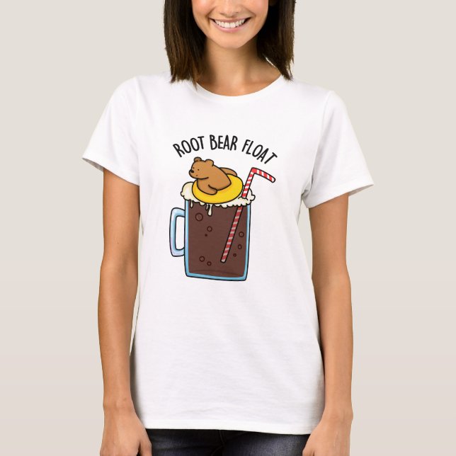 Camiseta Flotador de Root Bear Pun divertido de Root Beer (Anverso)