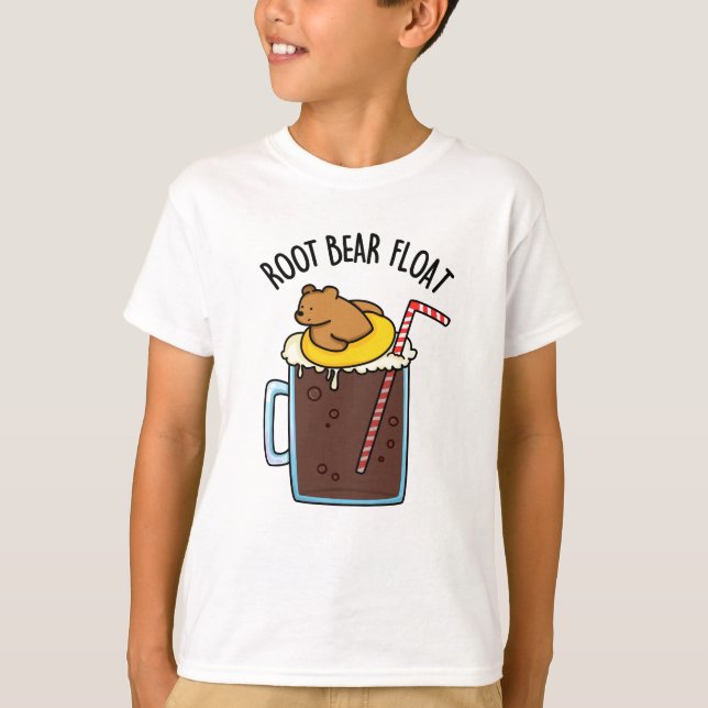 Camiseta Flotador de Root Bear Pun divertido de Root Beer (Anverso)