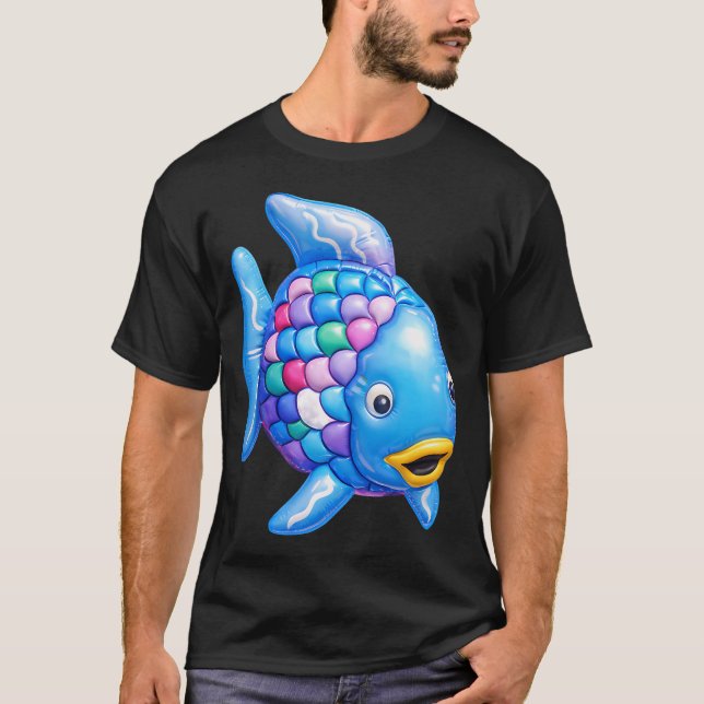 Camiseta Flotadores de natación Pez Arcoíris (Anverso)