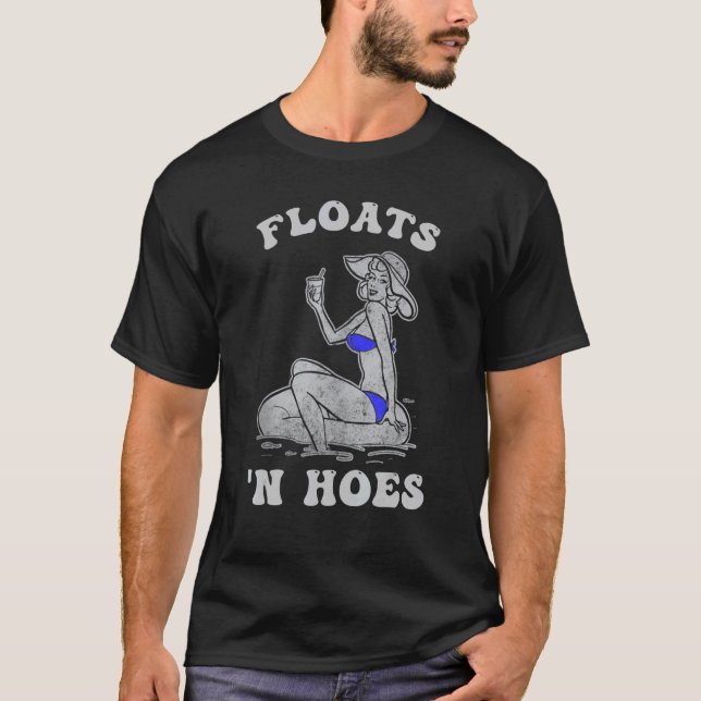 Camiseta Flotadores Y Hoes Flotan Trip Tubing River Blue Bi (Anverso)
