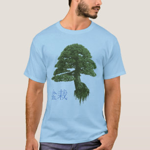 Camiseta flotante del árbol de los bonsais de los