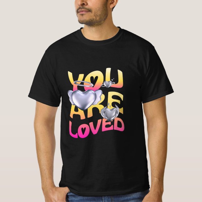Camiseta flotante del corazón (Anverso)