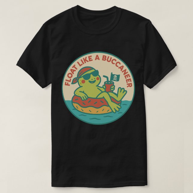 Camiseta Flotar Como Una Rana Bucanera (Diseño del anverso)
