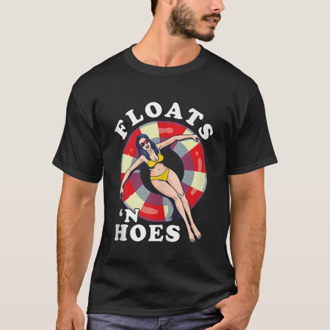 Camiseta Flotas Y Hoes Graciosos Viaje Flotante Tubing Rive (Anverso)