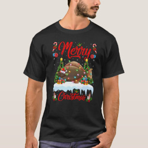 Camiseta Flounder Fish Lights Xmas Tree Santa Flounder Fish