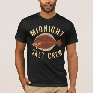 Camiseta Flounder Gigging Midnight Salada de pesca
