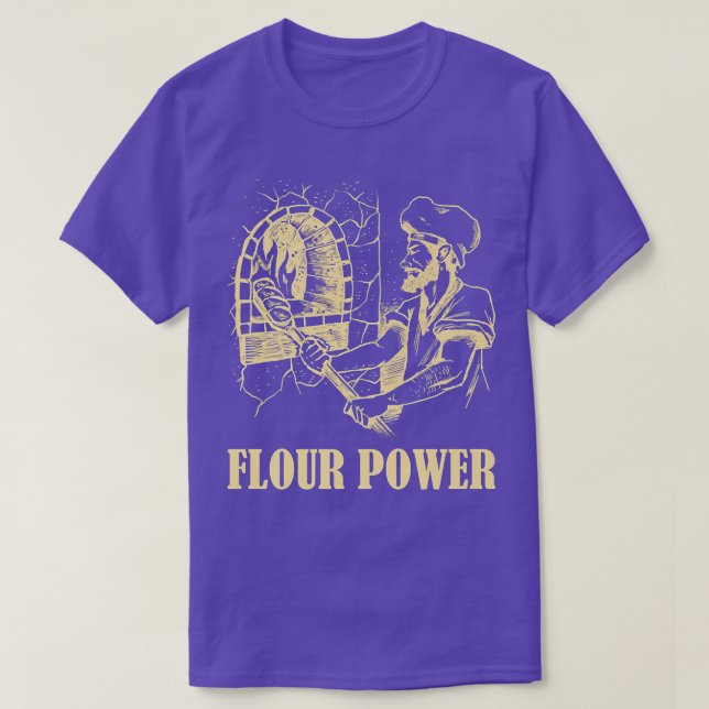 Camiseta Flour power man at work baking bakery men  (Diseño del anverso)