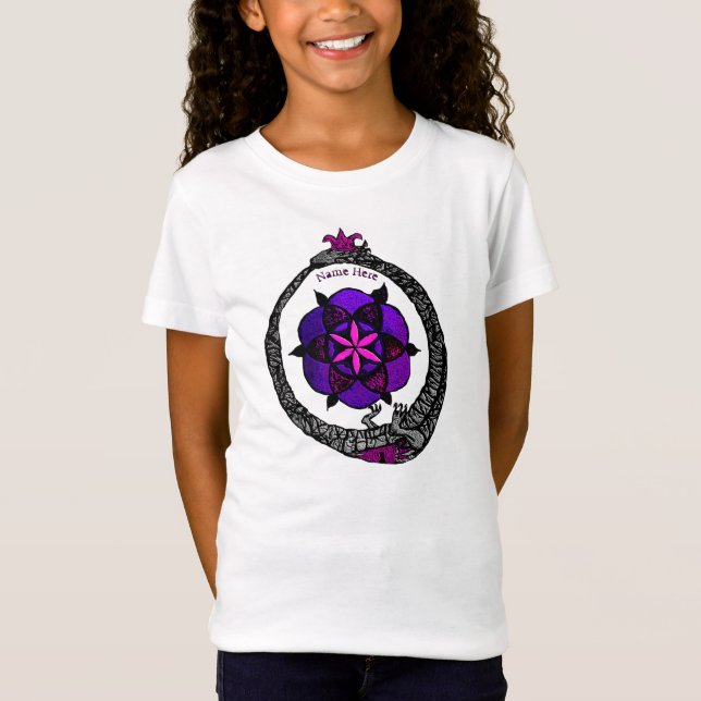 Camiseta FlouroborosDeVida (Ouroboros Y FlorDeVida) (P) (Anverso)