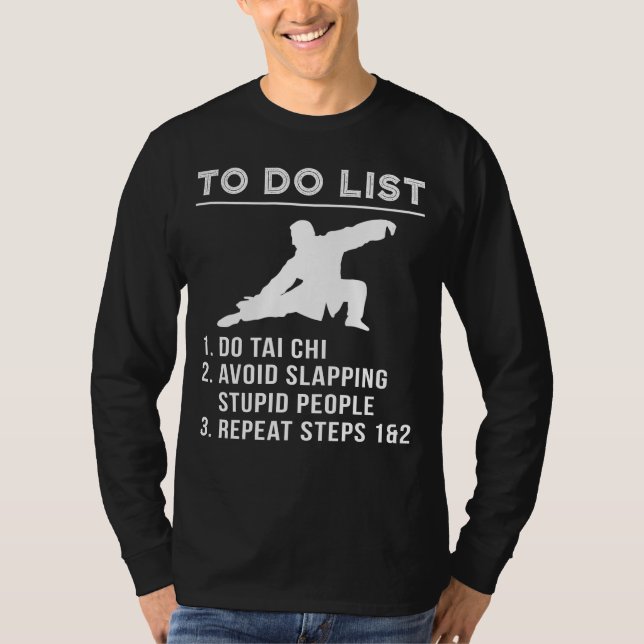 Camiseta Flow & Chuckle - Hilarious To-Do Tai Chi Tee for t (Anverso)