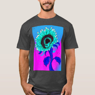 Camiseta Flower Amarilla Synthwave Retro Vaporwave Sunflowe