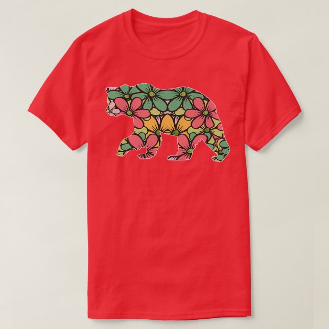 Camiseta Flower Bear Premium 734  (Diseño del anverso)