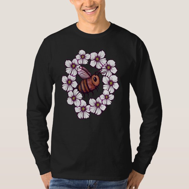 Camiseta Flower Bee Artwork nature   (Anverso)