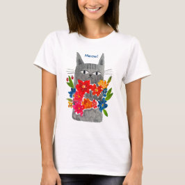 Camiseta Flower cat