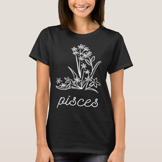 Camiseta Flower Constellation Pisces Pisces Baby (Anverso)