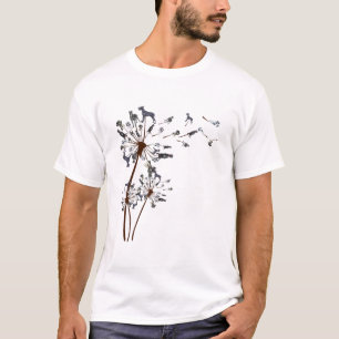 Camiseta Flower Flower Fly Dandelion Cute Dote Lover